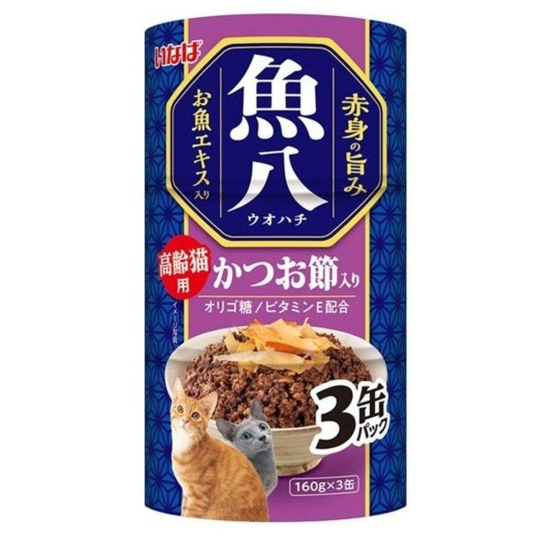 激安！いなば 魚八 高齢猫用 160g×3缶 36本セット かつお節入