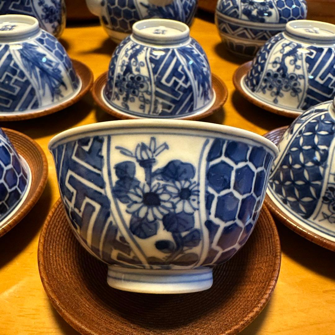 煎茶器セット　平安光抱　茶櫃入り