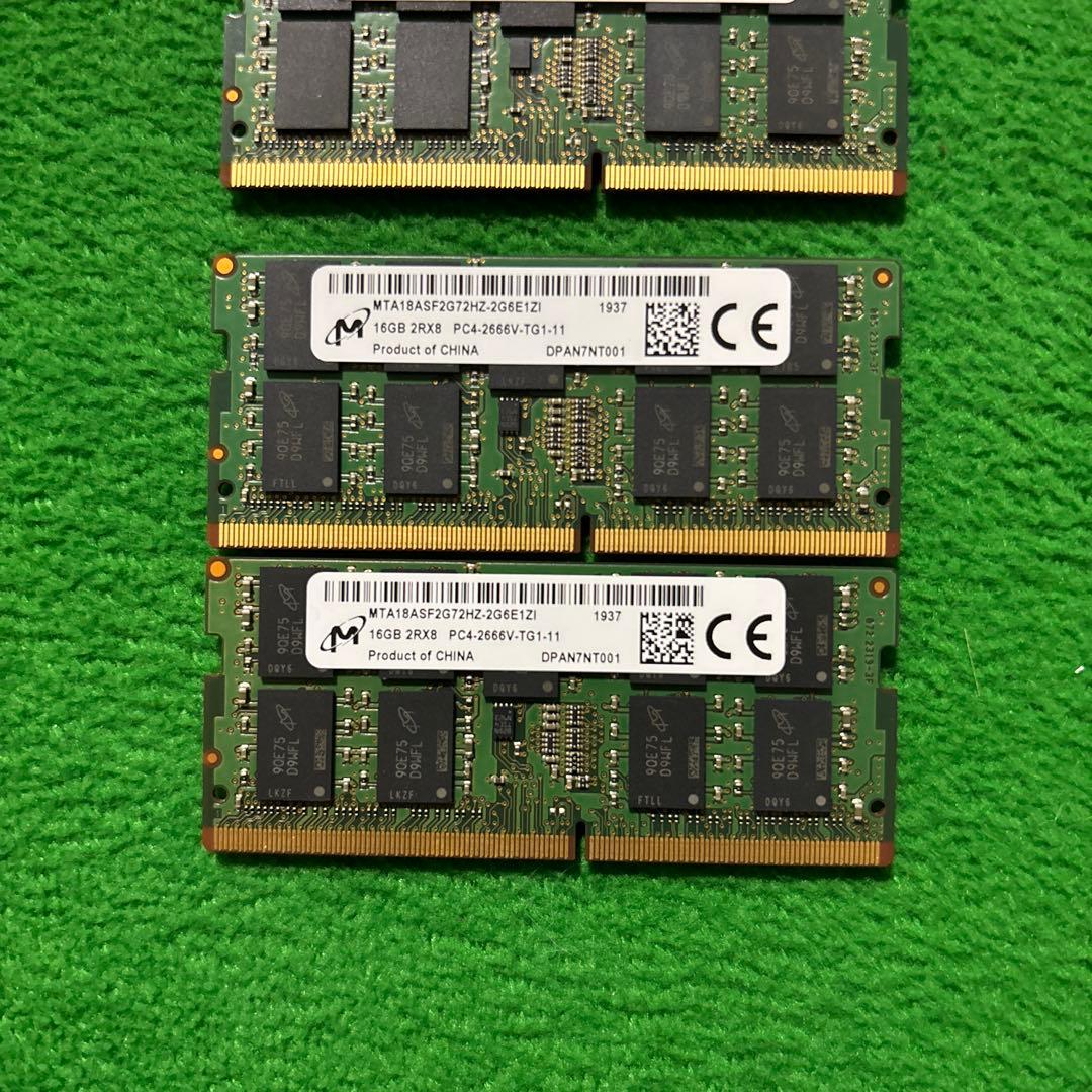 16GB DDR4 2666Vメモリ 4枚セット