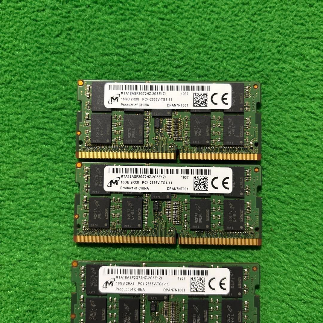 16GB DDR4 2666Vメモリ 4枚セット