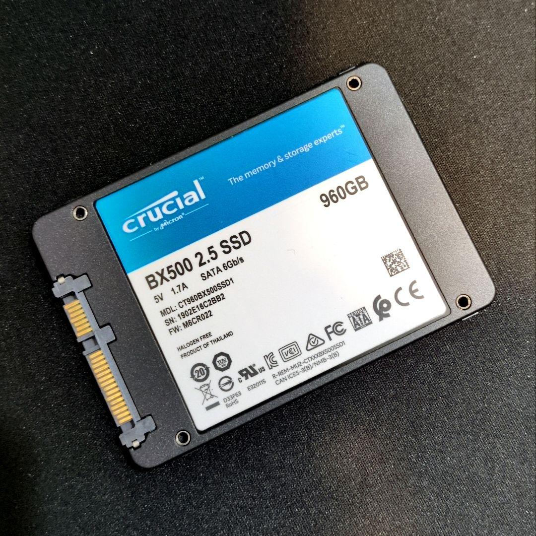 【中古】Crucial SSD 960GB 中古 SATA 2.5インチ