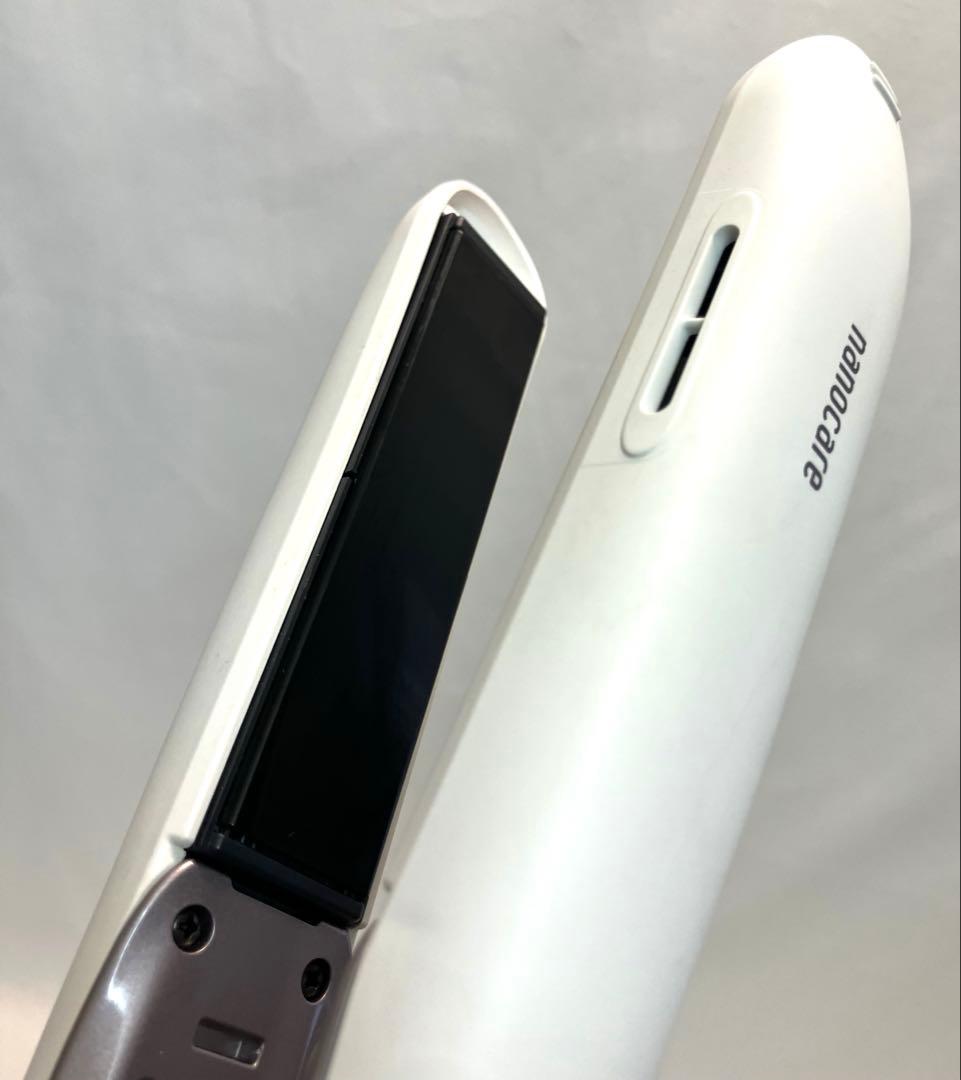 美品 送料無料 Panasonic ヘアーアイロン ナノケア EH-HS9J-W