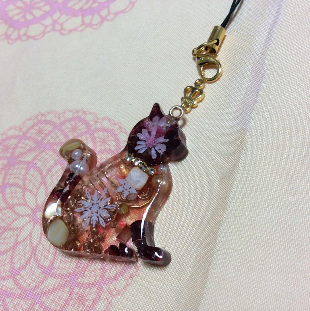 あっき~様御専用☆オルゴナイト ♪金運アップ・健康運アップ☆猫ちゃんストラップ