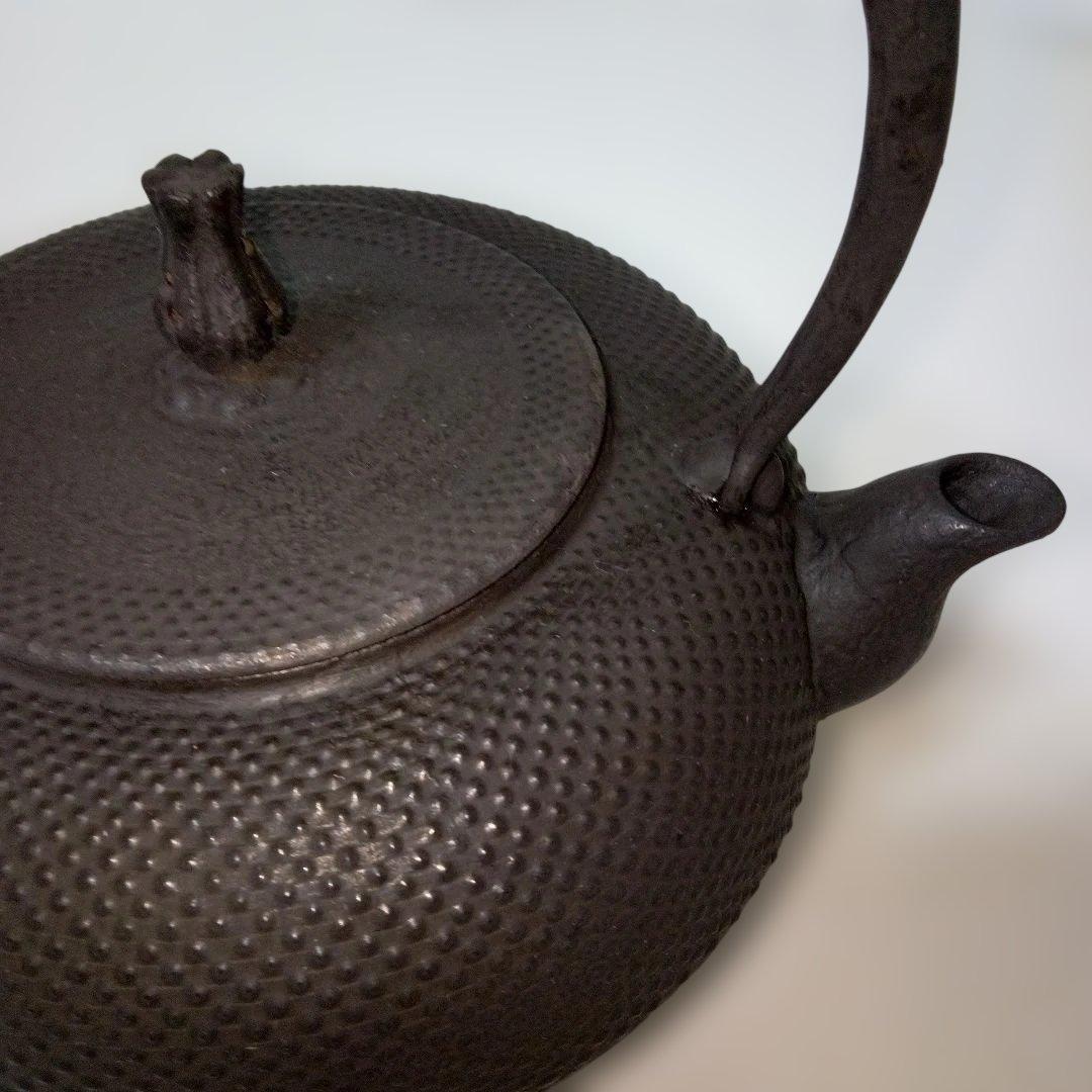 南部鉄瓶あられ紋様